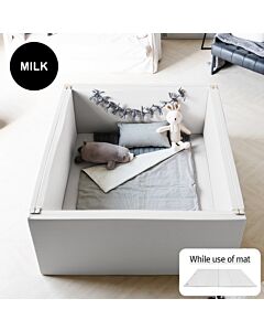 ALZiP® Mat Bumper Bed | Size EX-L (140*156*60cm) - Milk