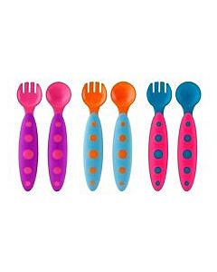Boon: MODWARE Toddler Utensils 3Pack - Pink/Magenta, Orange/Blue, Blue/Pink - 15% OFF!!
