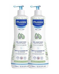 Mustela: Gentle Cleansing Gel (Hair & Body) - 500ml x 2 BOTTLES