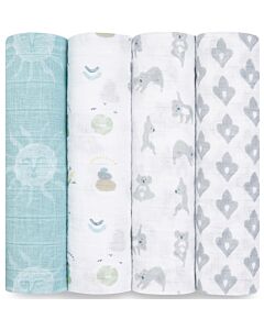 Aden+Anais Classic Swaddles 4 Pack - Now + Zen