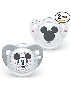 NUK: Disney Mickey Sleeptime Silicone Soothers (Pacifiers) (6-18 months) - 2pcs - 37% OFF!!