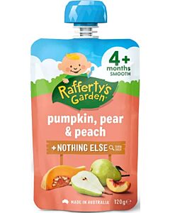 Rafferty's Garden: Pumpkin Pear Peach Baby Food 120g (4+ Months)