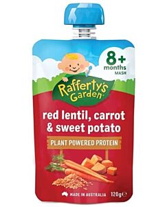 Rafferty's Garden: Red Lentil, Carrot & Sweet Potato 120g (8+ Months) - 13% OFF!!