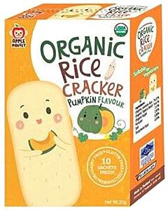 Apple Monkey: Organic Rice Cracker - Pumpkin Flavour (10 sachets inside) 30g - 15% OFF!!