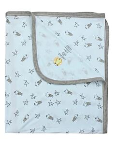 Baa Baa Sheepz: Single Layer Blanket Small Star & Sheepz (Blue) - 10% OFF!!