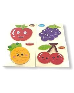 Funny Kid's: Solid Small Puzzle - Grape, Apple, Pineapple & Cherry (Set H) - 10% OFF!!