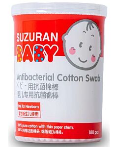 Suzuran Baby: Antibacterial Cotton Swab 180pcs - 10% OFF!!