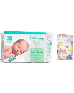 Offspring Fashion Diapers (Chlorine Free) NB56 (0-4kg) - Fairy Tale