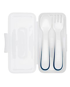 OXO TOT: On-The-Go Fork and Spoon Training Set with Travel Case (Navy) - 15% OFF!!