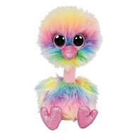 Ty Beanie Boos: Asha - Rainbow Ostrich (Medium) 13"