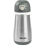 Beaba: Stainless Steel Spout Bottle 350ml (Grey)