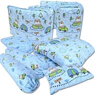 Bumble Bee: 7pcs Crib Bedding Set (Knit Fabric) - Bear's Trekking Trip - 30% OFF!
