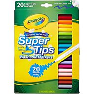 Crayola 20 Colour Super Tips Washable Markers - 20% OFF!!