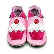 Inch Blue: Soft Sole Leather Shoes - Cupcake Pink - Extra Large (18-24 months)