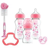 Dr. Brown's: Options+ Gift Set - Wide-Neck Bottle (Pink) [NEW VERSION] - 27% OFF!!