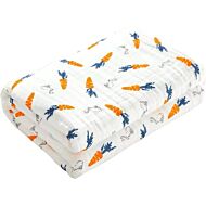 Earth Bebe: 6 Layer Baby Muslin Cotton Blanket (Carrot)