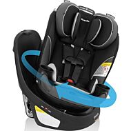 Evenflo: Revolve360 Slim 2-in-1 Rotational Car Seat (Canton Black)