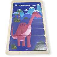 Funny Kid's: Strip Puzzle - Brontosaurus