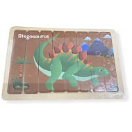 Funny Kid's: Strip Puzzle - Stegosaurus