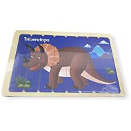 Funny Kid's: Strip Puzzle - Triceratops