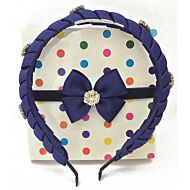 Bows & Blings: Princess Leah Set - Navy Blue (Hand crafted!)