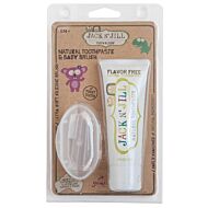 Jack N' Jill Buddy Pack Natural Flavour Free Toothpaste + Finger Brush