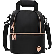 Princeton: Double Layer Breast Milk Storage Cooler Bag (Black - Rose Gold Edition) 