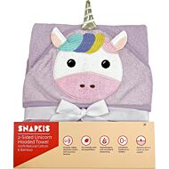 Snapkis: 2-Sided Hooded Towel (Unicorn-Purple)