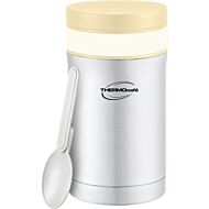 Thermos: ThermoCafe Basic Living Vacuum Insulated Food Jar with Spoon 500ml (Cream)