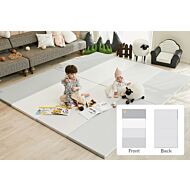 ALZiP® Mat Baby Foldable Silion Playmat | Size XG (280*140*4cm) - Urban MilkGrey