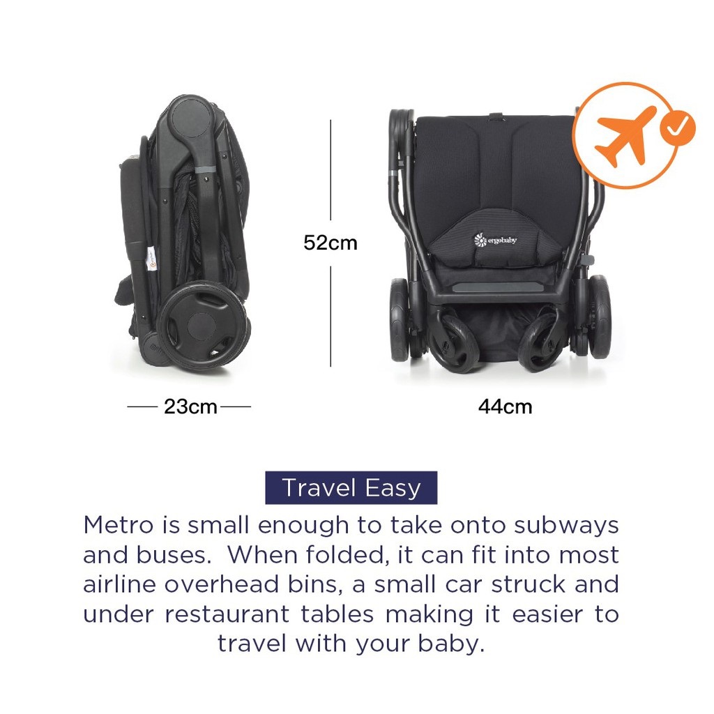 Ergobaby Metro Compact City Stroller (Grey) SUPER LIMITED DEAL!